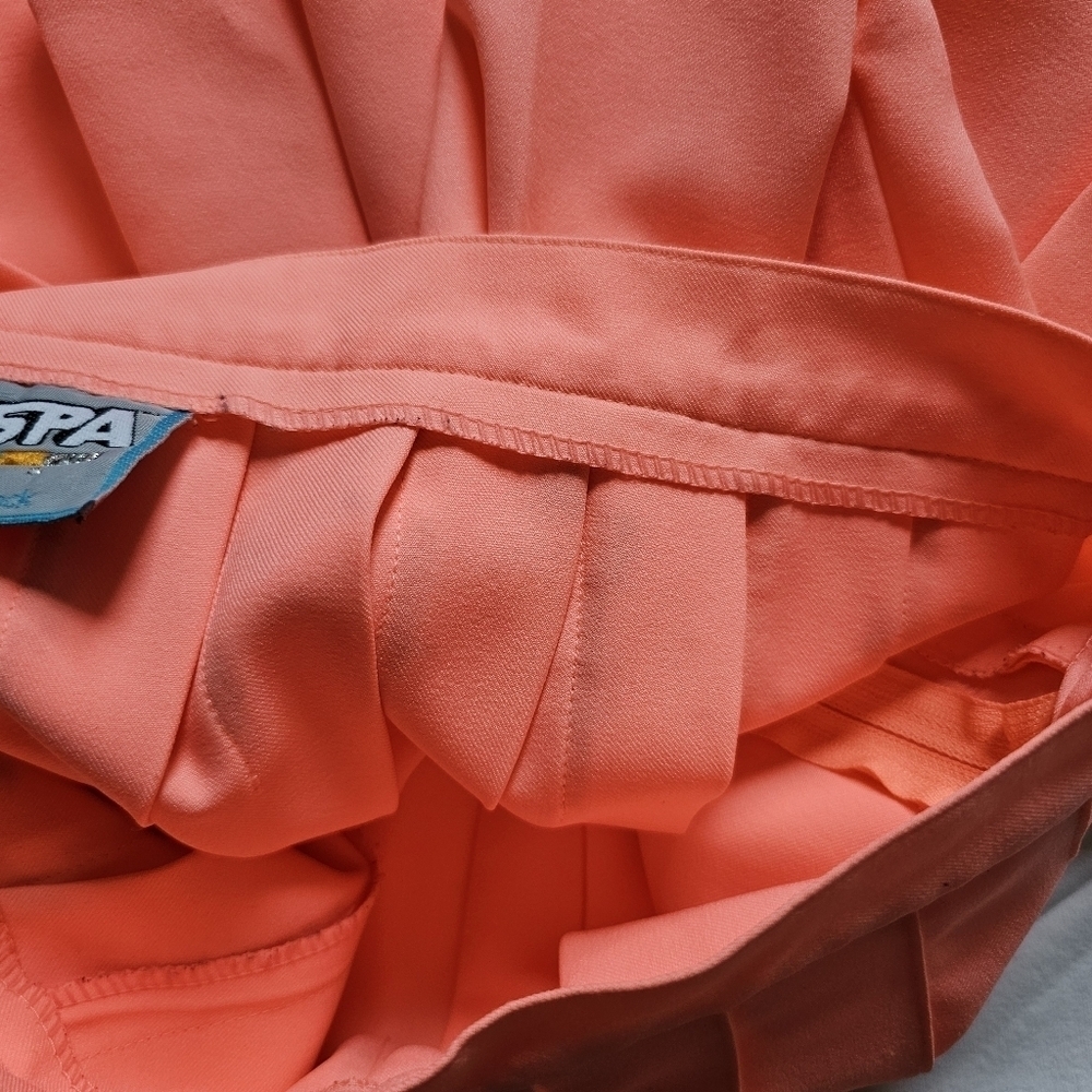 🎾 Vintage IXSPA Jamie Sadock peach neon pleated tennis mini skirt Size 4 - Picture 11 of 11